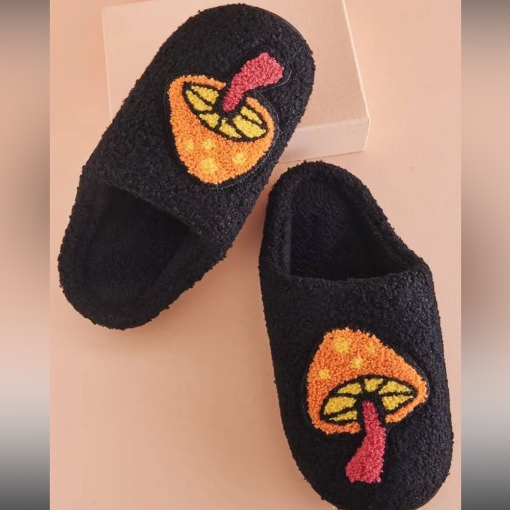 Fuzzy Funky Mushroom Slippers !